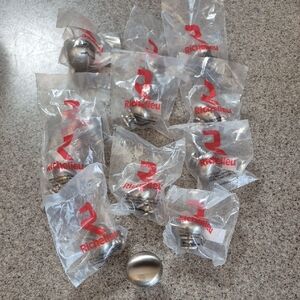 Set of 12 Richelieu #5923195 Silver Brushed Metal Cabinet Knobs / Drawer Pulls